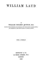Cover of: William Laud | William Holden Hutton