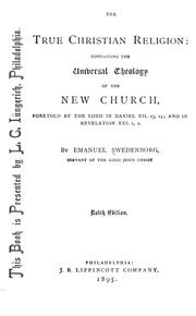 Cover of: The true Christian religion by Emanuel Swedenborg