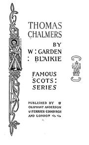 Cover of: Thomas Chalmers | William Garden Blaikie