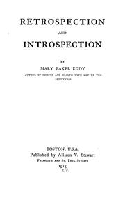 Cover of: Retrospection and introspection by Mary Baker Eddy