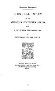 Cover of: General index to the American statesmen series: with a selected bibliography