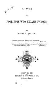 Cover of: Lives of poor boys who became famous