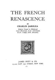 Cover of: The French renascence