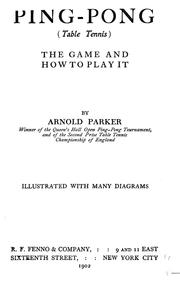 Cover of: Ping-pong (Table Tennis) | Arnold Parker