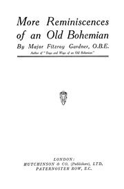 Cover of: More reminiscences of an old Bohemian