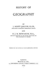 Cover of: History of geography