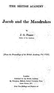 Cover of: Jacob and the mandrakes