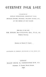 Guernsey folk lore by MacCulloch, Edgar Sir