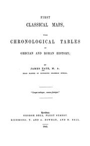 Cover of: First classical maps with chronological tables of Grecian and Roman history