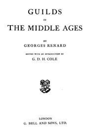 Cover of: Guilds in the Middle Ages