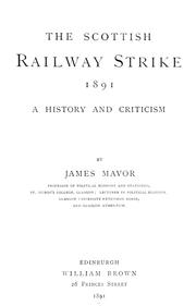 Cover of: The Scottish railway strike, 1891: a history and criticism