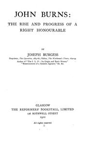 Cover of: John Burns | Joseph Burgess