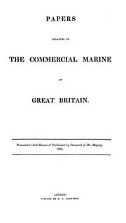 Papers relating to the commercial marine of Great Britain by James Murray