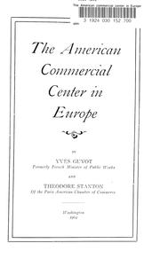 Cover of: The American commercial center in Europe