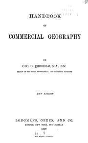 Cover of: Handbook of commercial geography ...