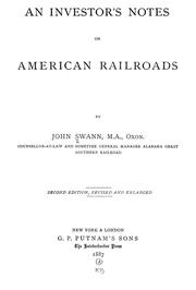 Cover of: An investor's notes on American railroads