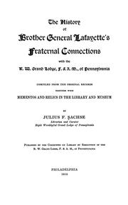 Cover of: The history of Brother General Lafayette
