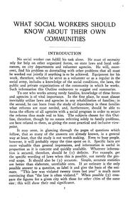 What social workers should know about their own communities by Byington, Margaret Frances
