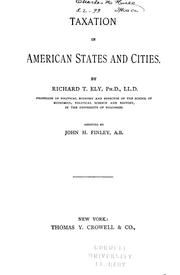 Cover of: Taxation in American states and cities