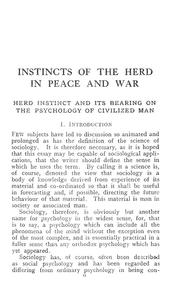 Cover of: Instincts of the herd in peace and war