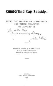 cover of Cumberland lay subsidy