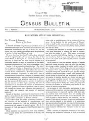 Cover of: Census bulletin