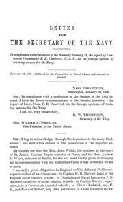 Cover of: Report on the training systems for the navy and mercantile marine of England: and on the naval training system of France, made to the Bureau of Equipment and Recruiting, U.S. Navy Department, September, 1879