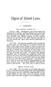 Cover of: Digest of laws relating to free schools in the state of Arkansas by Arkansas.