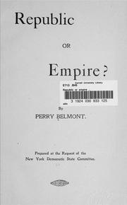 Cover of: Republic or empire ...