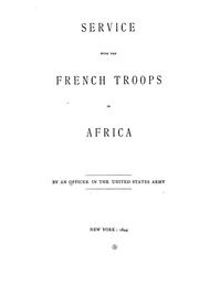 Cover of: Service with the French troops in Africa