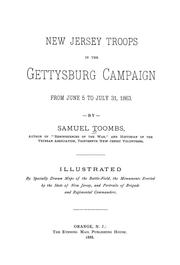 Cover of: New Jersey troops in the Gettysburg campaign, from June 5 to July 31, 1863