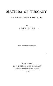 Cover of: Matilda of Tuscany: la gran donna d'Italia
