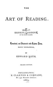 Cover of: The art of reading by Ernest Legouvé