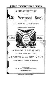 Cover of: A short history of the 14th Vermont Reg't by George G. Benedict