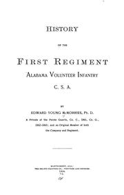 Cover of: History of the First Regiment, Alabama Volunteer Infantry, C. S. A.