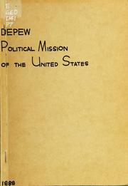 Cover of: The political mission of the United States