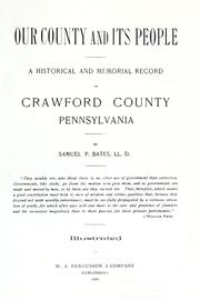 Cover of: Index to Our county and its people: 1899, by Samuel P. Bates, Crawford county, Pennsylvania.