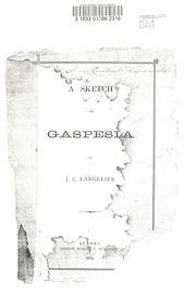 Cover of: A sketch on Gaspesia