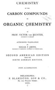 Cover of: Chemistry of the carbon compounds by Victor von Richter