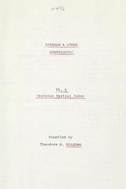 Cover of: Bingham & other genealogies: the Bingham family in the U.S., esp. of the state of Conn: incl. notes on the Binghams of Phila. & of Irish descent: ... also partial genealogies of the following intermarried families: Rutherfurd, Tison ...