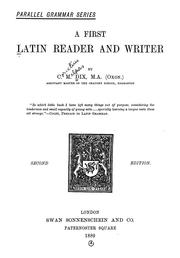 Cover of: A first Latin reader and writer