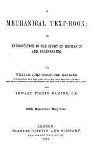 Cover of: A mechanical text-book by William John Macquorn Rankine, William John Macquorn Rankine