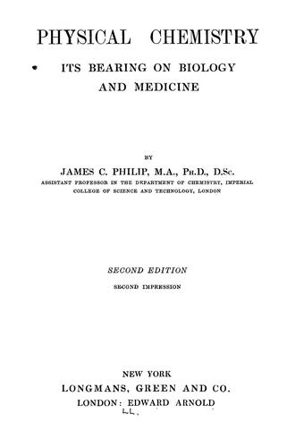 Physical chemistry by James Charles Philip