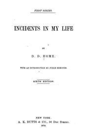 Cover of: Incidents in my life