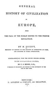 Cover of: General history of civilization in Europe by François Guizot