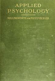 Cover of: Applied psychology by Harry L. Hollingworth
