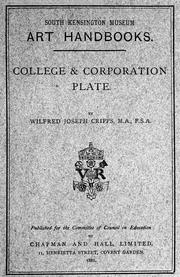 Cover of: College and corporation plate by Wilfred Joseph Cripps
