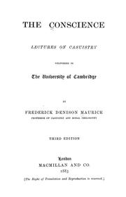 Cover of: The conscience : lectures on casuistry: delivered in the University of Cambridge