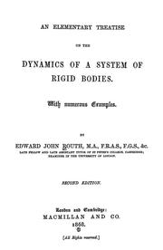 Cover of: An elementary treatise on the dynamics of a system of rigid bodies: With numerous examples