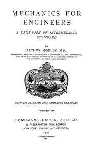 Cover of: Mechanics for engineers